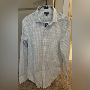 J. CREW Performance Button Down Shirt Medium Slim NWT RETAIL $98
